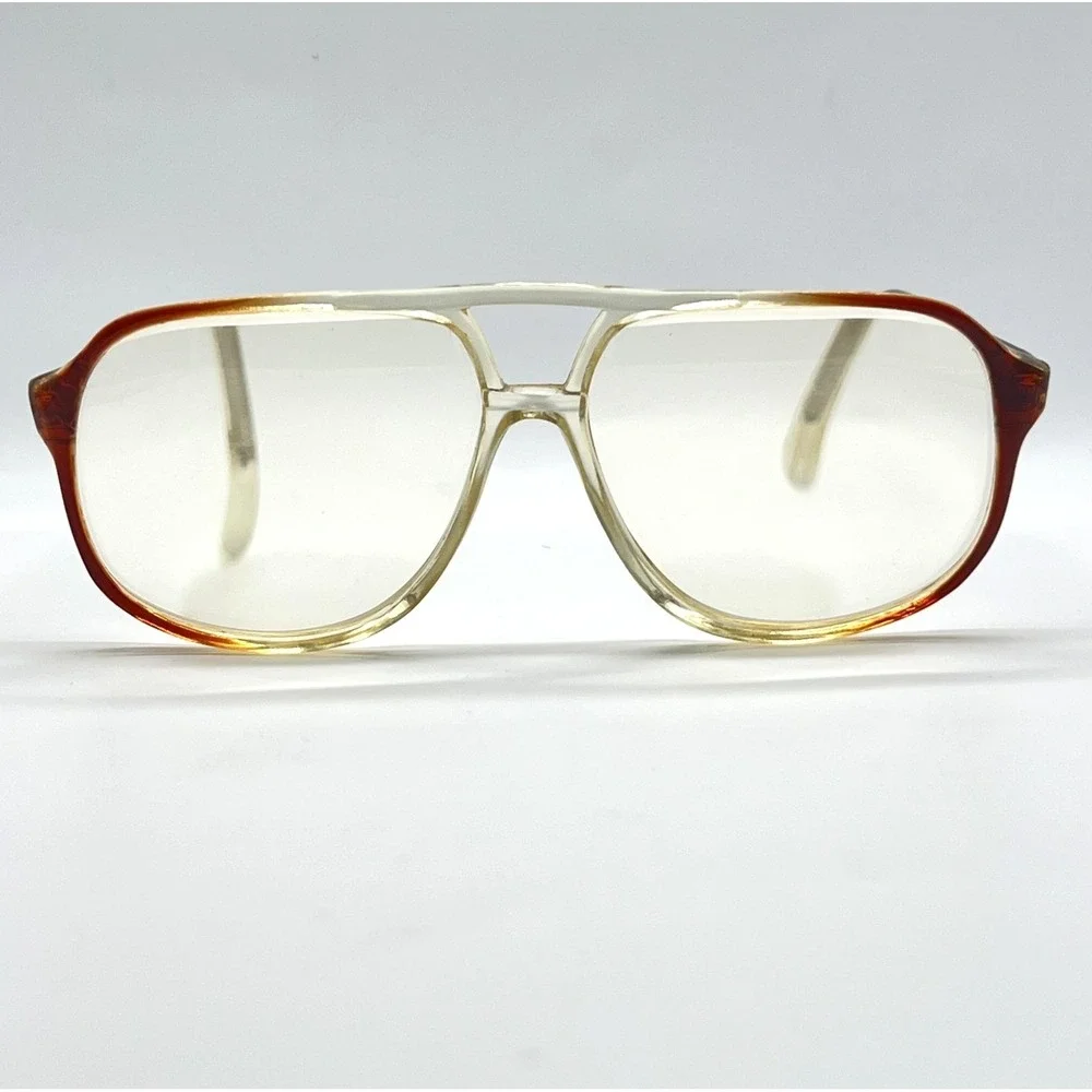 Vintage Zimco Kennedy Aviator Eyeglasses Frames Brown Fade 58-16-145